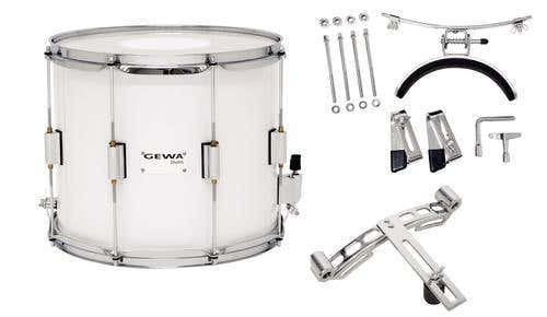 MARCHING SNARE DRUM 14" x 10" BIRCH WHITE