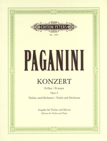 Paganini Nicolo - Concerto No.1 In D Op.6 - Violin And Piano