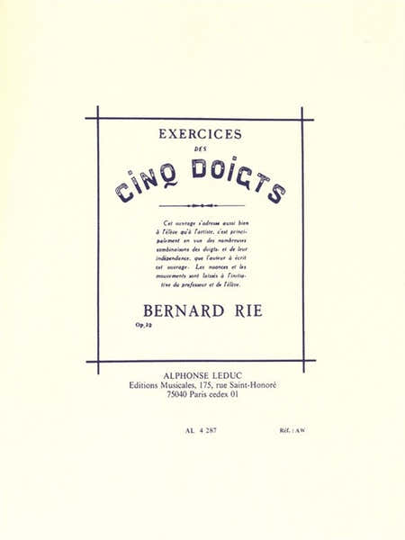 Exercices Des 5 Doigts Op32