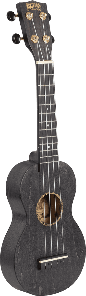 Ukulélé Soprano Slim Noir Satin + Housse