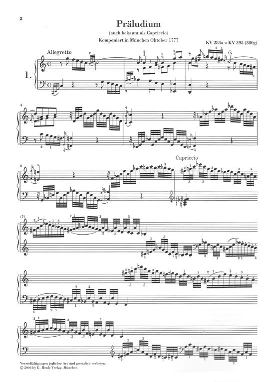 Moz W.A. - Piano Pieces, Selection