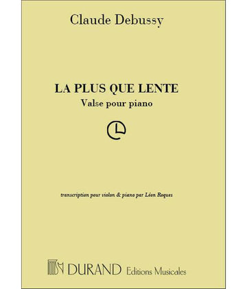 DEBUSSY C. - PLUS QUE LENTE - VIOLON ET PIANO