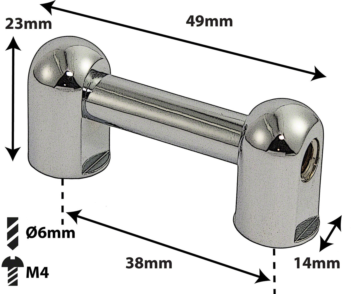 TL2S38 - TUBE LUG - 38MM - SINGLE ENDED (X1)