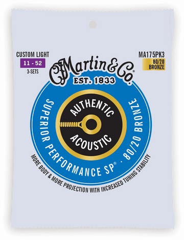 MA175PK3 Authentic 80/20 Custom Light 11-52 Pack de 3