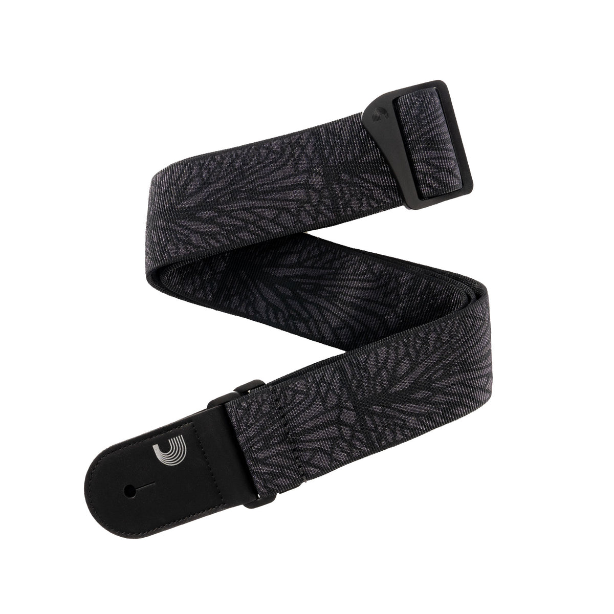 Gevlochten Gitaarband Lightning Black Tubular