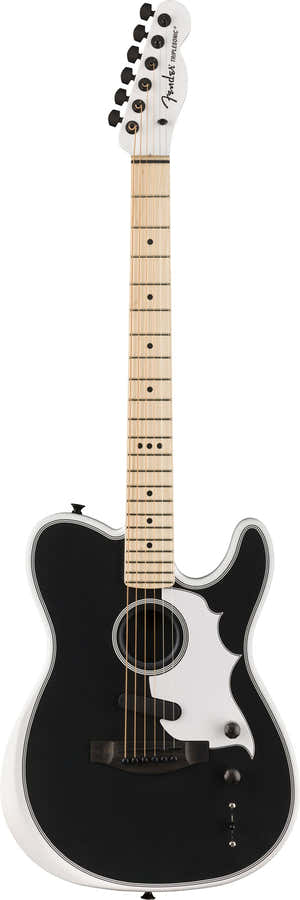 Telecaster Acoustasonic Triplesonic Jack White Satin Arctic White With Black Top Reconditionné