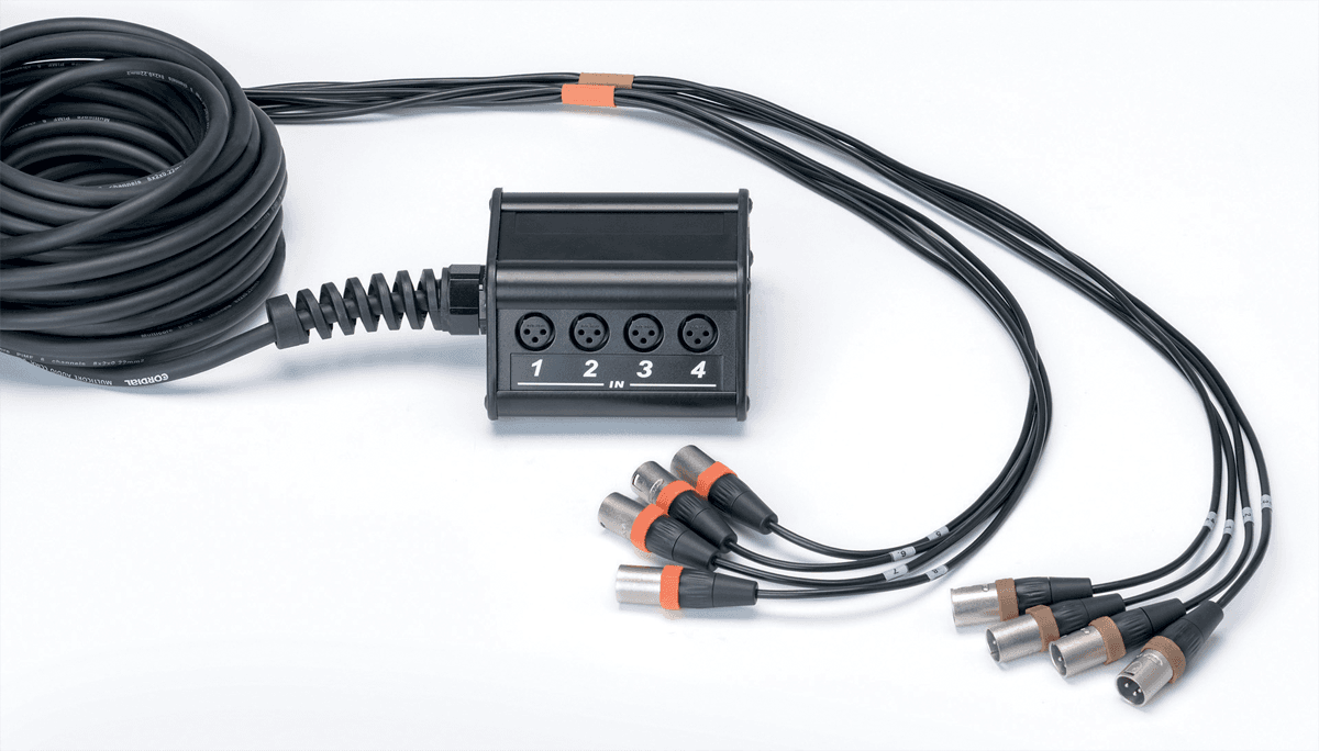 Cordial Stagebox 8 Ingangen XLR Kabel 15 M
