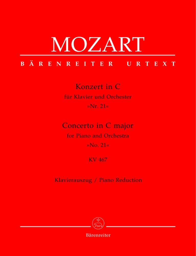 Mozart W.a. - Concerto N°21 En Do Majeur Pour Piano et Orchestre KV467 - Reduction Piano