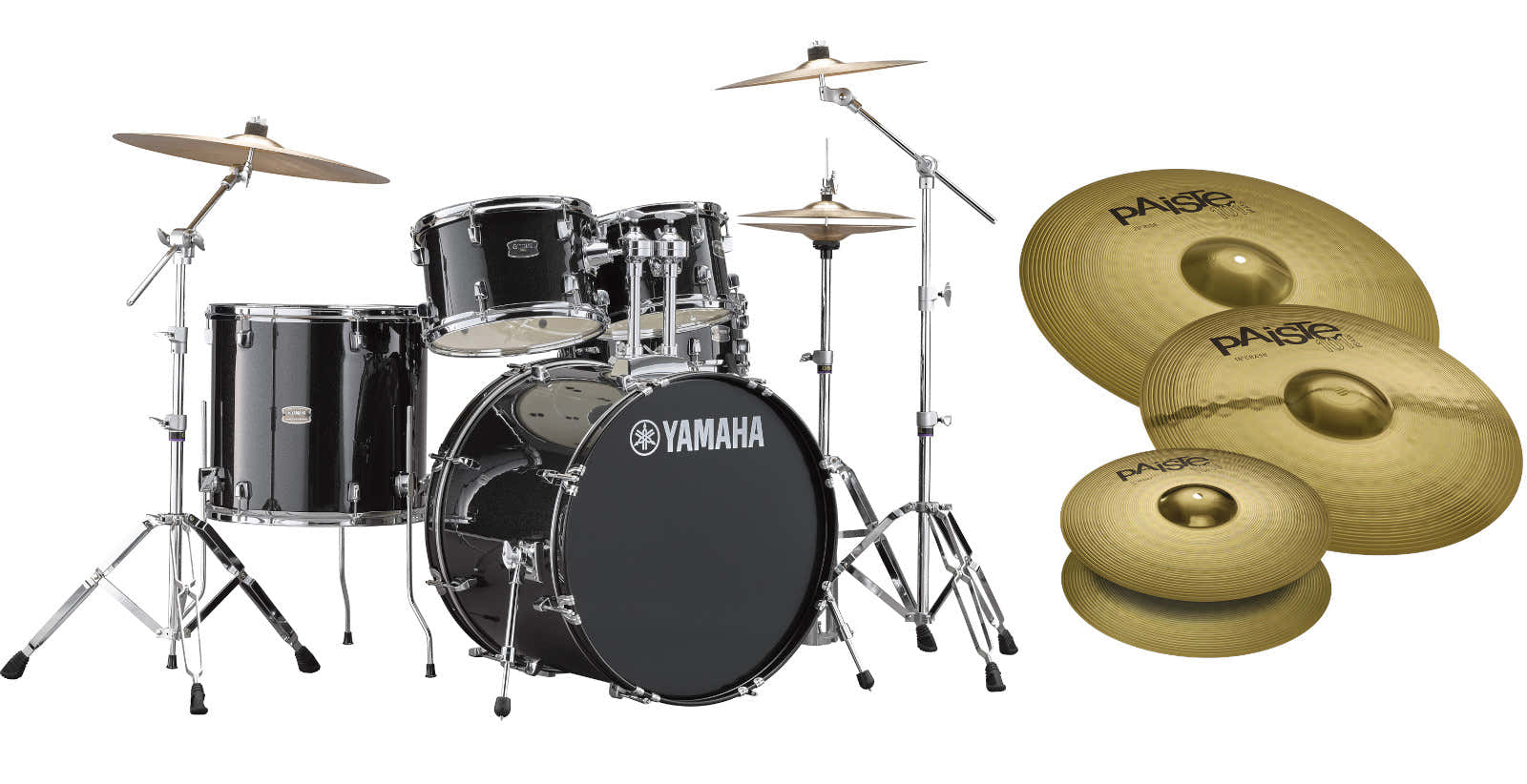 Rydeen 22 Zwarte glitter + HW680W + Paiste 101