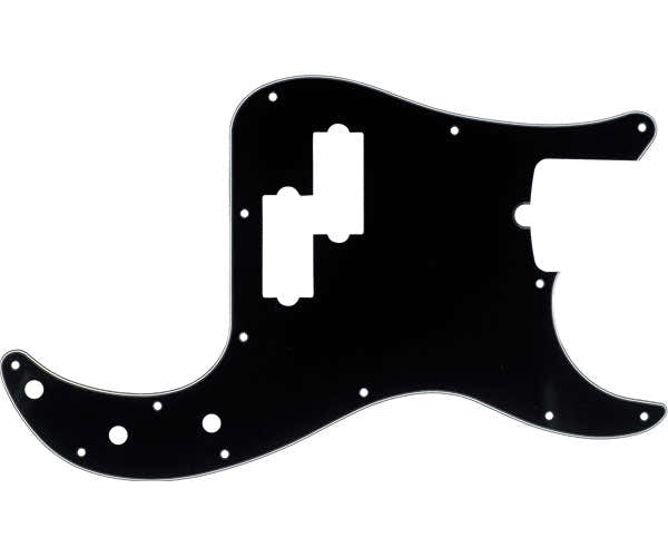 Pickguard Precision Bass 13-Hole Mount (With Truss Rod Notch) Black 3-Ply