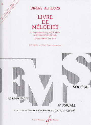 Jollet JEAN-clement - Livre De Mélodies Vol.3