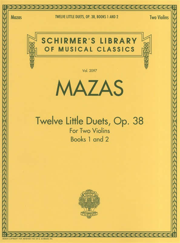 MAZAS JACQUES F - TWELVE LITTLE DUETS OP.38 BOOKS 1 AND 2 VIOLIN DUETS - VIOLIN