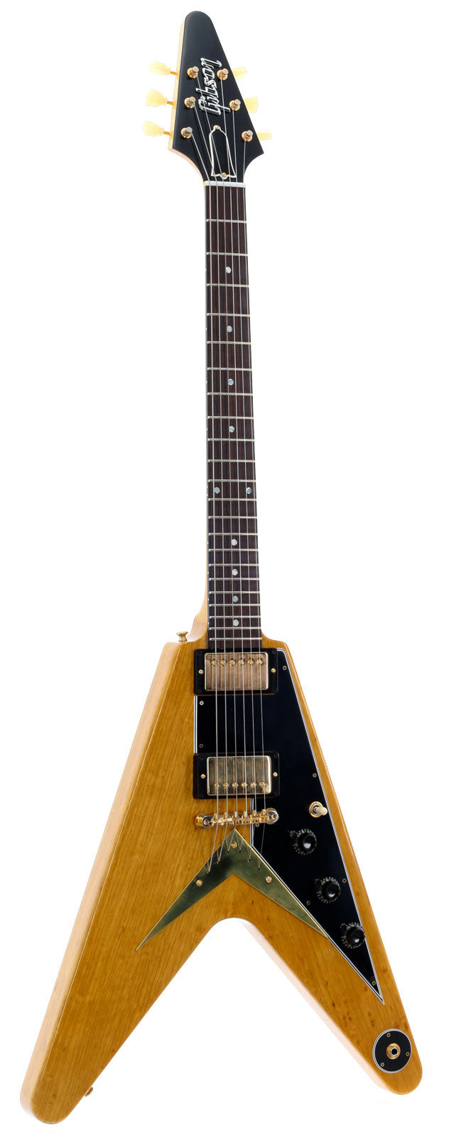 Flying V Korina 1958 Zwarte slagplaat Naturel CS HRC #82997