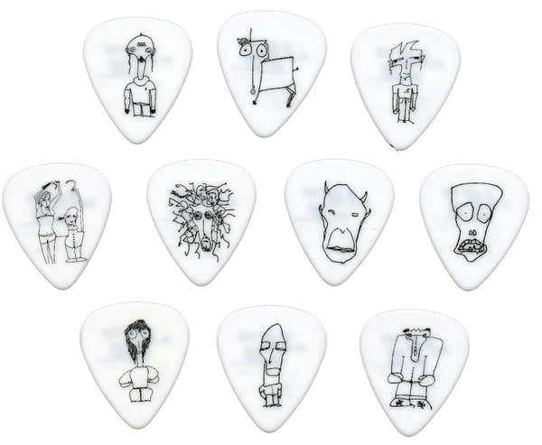 D'ADDARIO Joe Satriani witte gitaarplectrums 10-pack zwaar