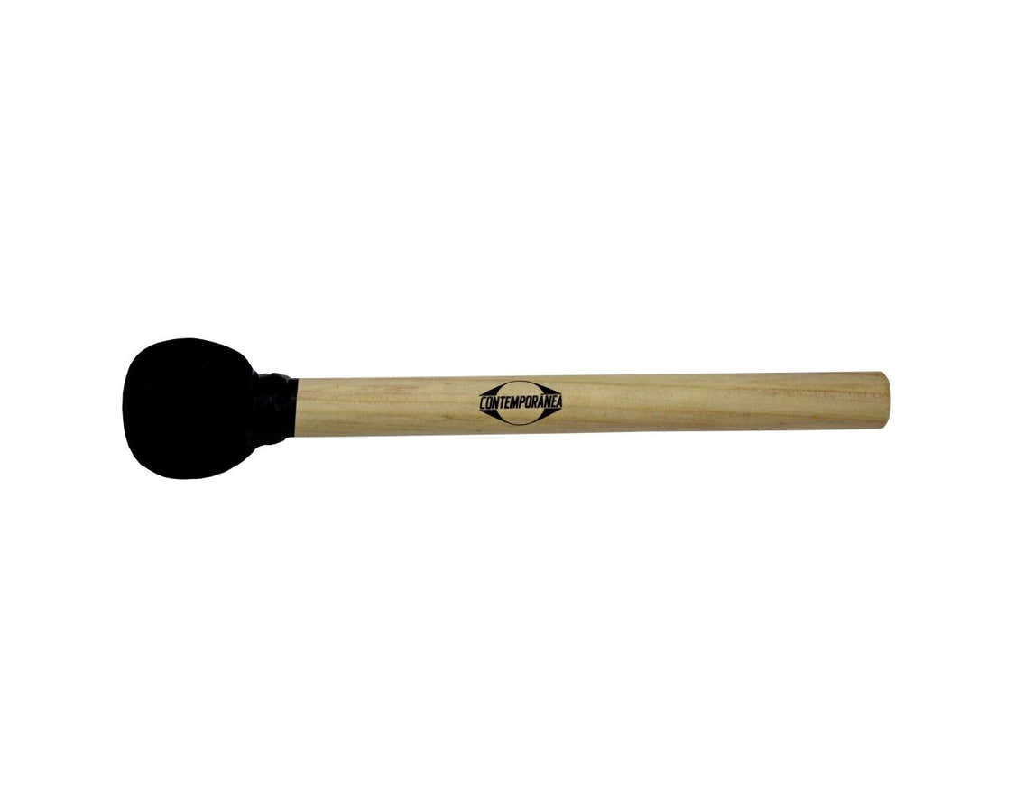 C-BS02B - Mailloche De Surdo Noire Bois 30CM Pour Surdo