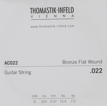 THOMASTIK ACOUSTIC GUITAR STRINGS PLECTRUM ACOUSTIC SERIES. NICKEL-FREE.022