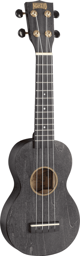 Ukelele Sopraan Slim Satijnzwart + Hoes
