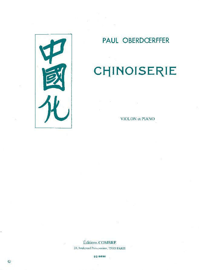 Oberdoerffer Paul - Chinoiserie - Violon Piano