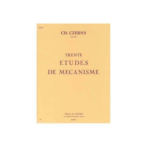 Czerny - Etudes De Mécanisme (3) OP849 - Piano