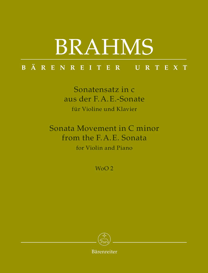 Brahms J. - Sonata Movement In C Minor From The F.a.e. Sonata - Woo 2 - Violon & Piano