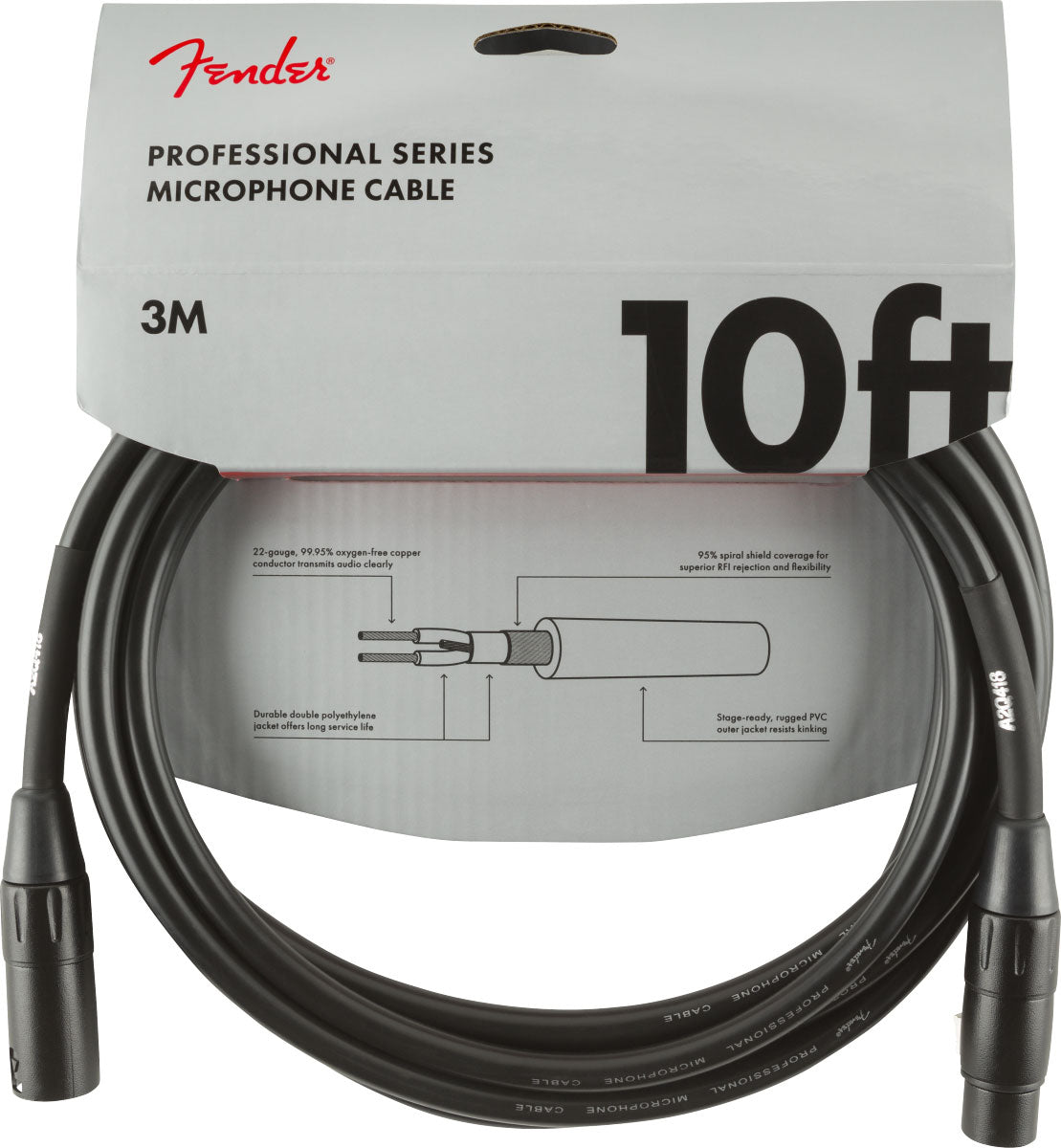 3m Professional Microphone Cable Black