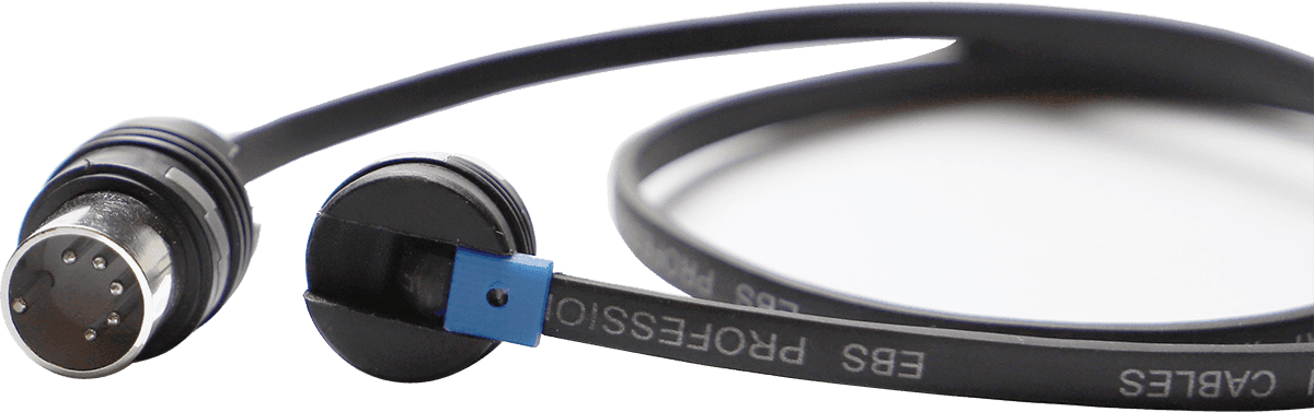 câble MIDI BlueDot plat à tête flexible 28 cm