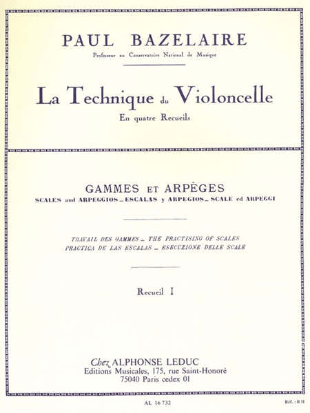 Cello Method - Scales And Arpeggios Volume 1