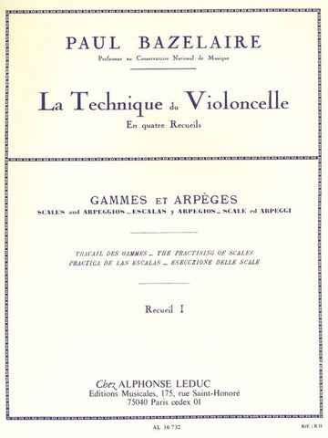 Cello Method - Scales And Arpeggios Volume 1