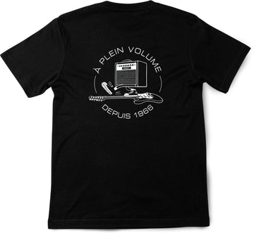 T-shirt Noir Logo Classic Blanc L