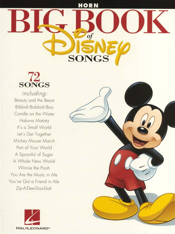 HET GROTE BOEK MET DISNEYLIEDJES INSTRUMENTALE FOLIO - HOORN
