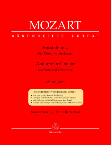 Moz W.A. - Ande En Do Majeur Kv 315 (285E) - Flute Piano