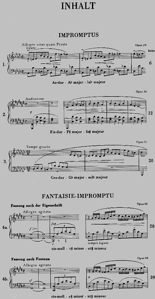 Chopin F. - Impromptus - Piano