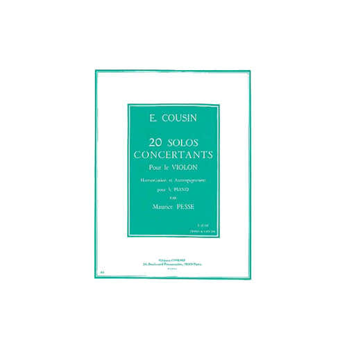 Combre Cousin Emile - 20 Solos Concertants 2eme Serie : 11 A 20