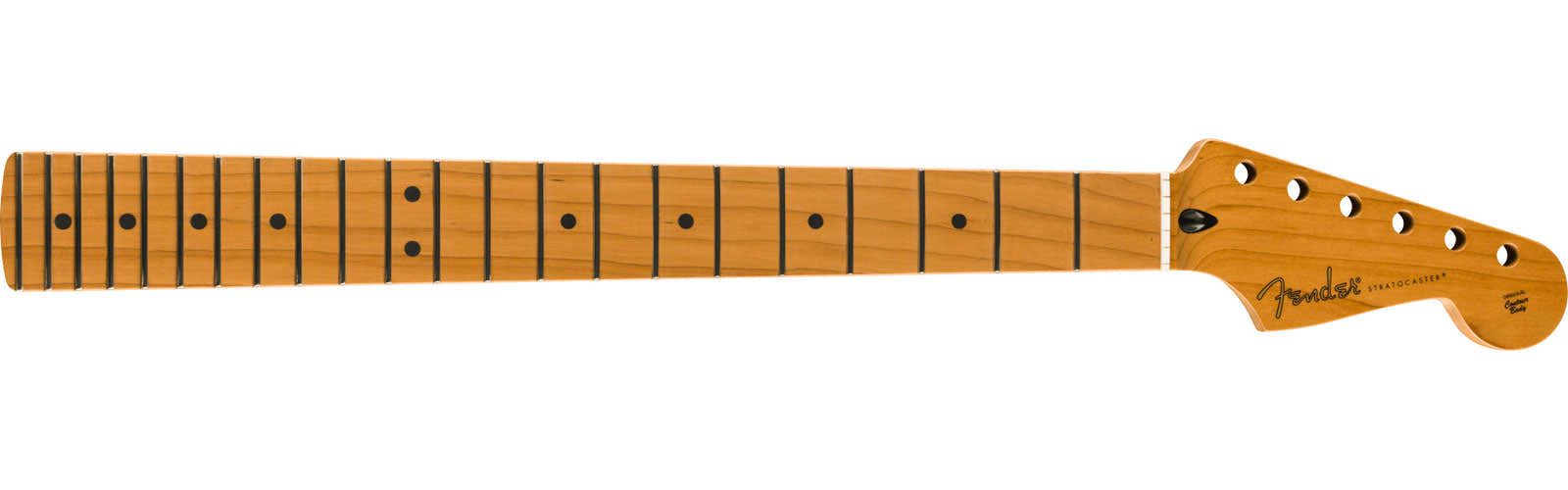Satin Roasted Maple Fat Strat Neck, 22 Medium Jumbo , 9.5, Maple, U Shape
