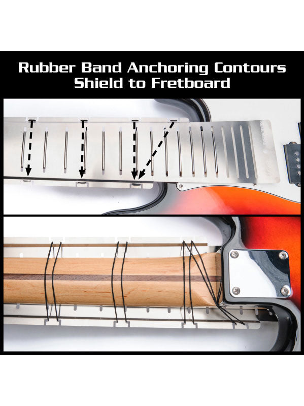 MN805 FRET SHIELD - STAINLESS STEEL FINGERBOARD PROTECTOR PITCH B-34 (BASS)