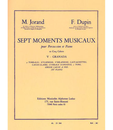 Jorand / Dupin - 7 Moments Musicaux Vol.5. Percussion