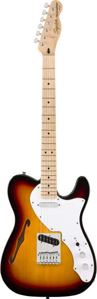 Telecaster Thinline Affinity MN 3-kleurige Sunburst