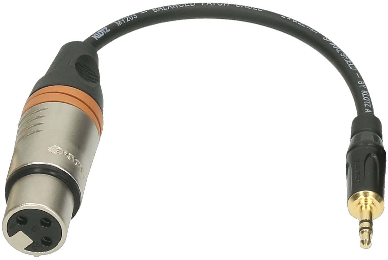 XLR-FP3.5 XLR F-jack 3,5 St. Adapt. 0,2M Xlr3P F  - Jack 3P 6,35Mm