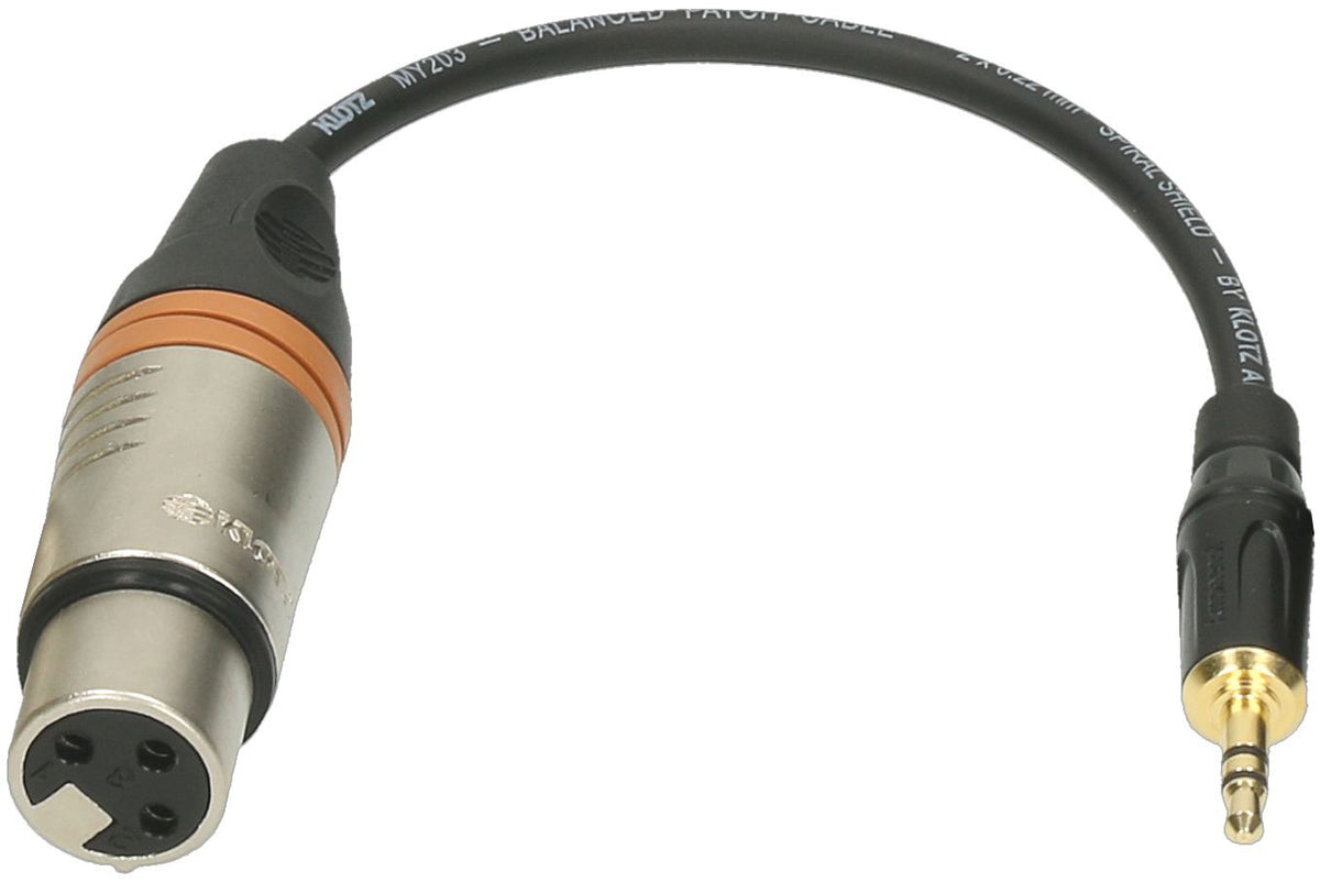 XLR-FP3.5 XLR F-jack 3,5 St. Adapt. 0,2M Xlr3P F  - Jack 3P 6,35Mm