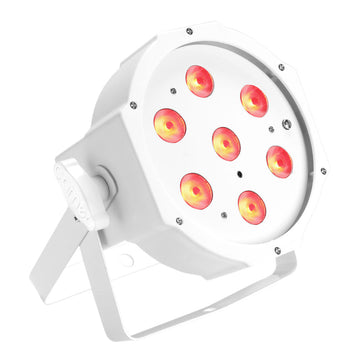 Flat Par Tri 3W Ir WH - Platte PAR-LED-projector Met Driekleurige LED's (RGB) - 7 X 3 W Hoog Vermogen - Doos