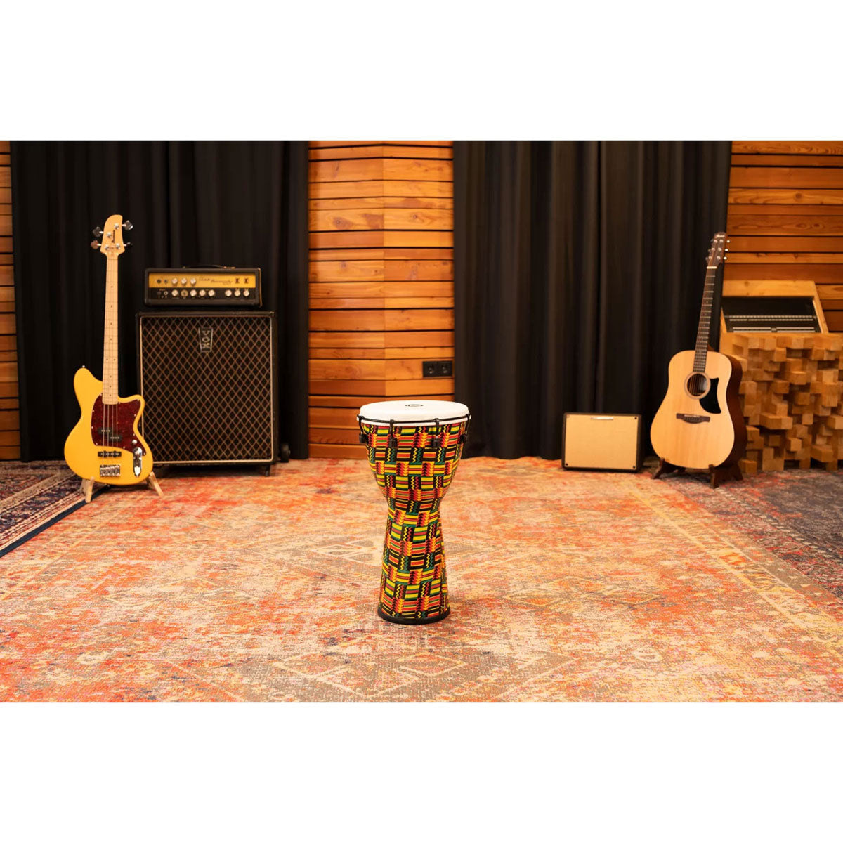 PERCUSSION 10" ALPINE SERIES DJEMBE SYNTHETIC HEAD DAY OF THE DEAD