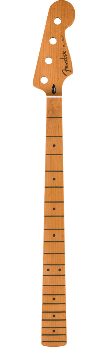 Satin Roasted Maple Jazz Bass Neck 20 Jumbo Frets 12 Maple Flat Oval Shape
