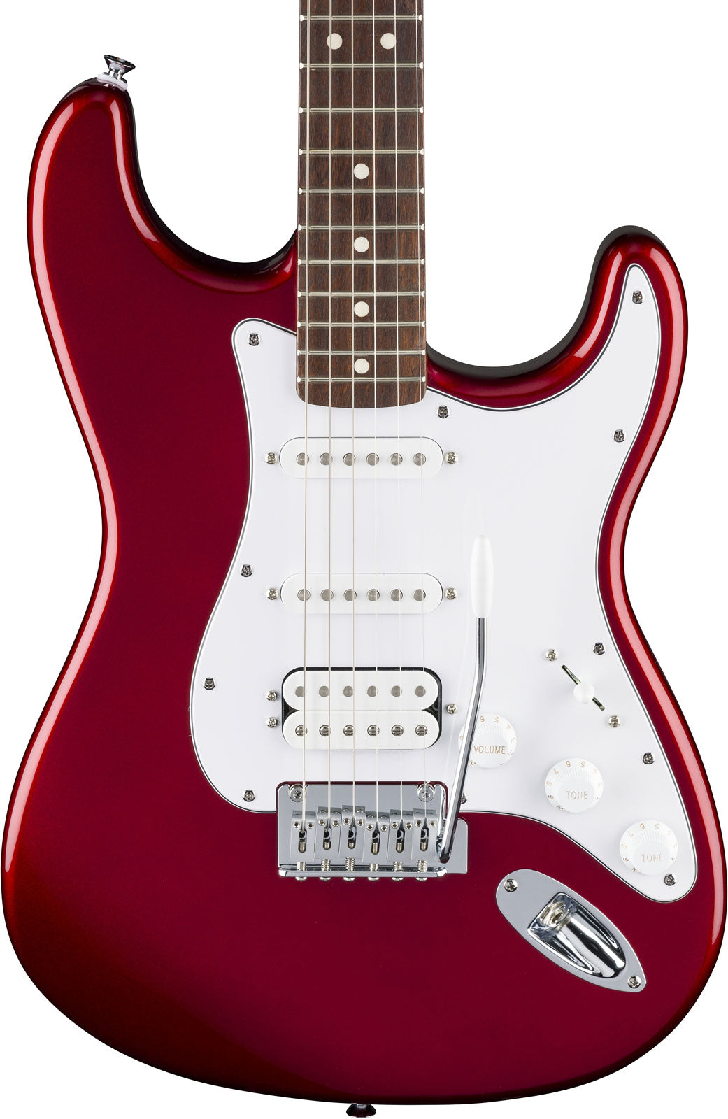 Standard Stratocaster HSS LRL Witte Slagplaat Candy Cola