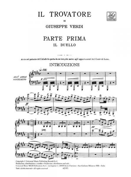 Verdi G. - Il Trovatore - Chant et Piano
