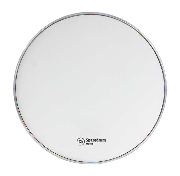 Sparedrum M2W12 Peau 12" Mute 2 Plis Mesh Silencieuse Blanc