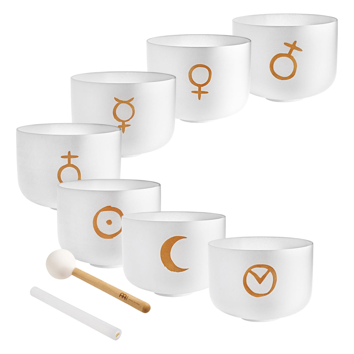 Set Singing Bowl Sonic Energy Cristal 12