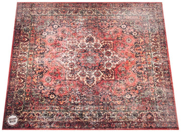 Suspension Libre & Réduction du Bruit d'Impact de 27dB - Tapis de Batterie 1.50 x 1.30m - Persian Worn Red