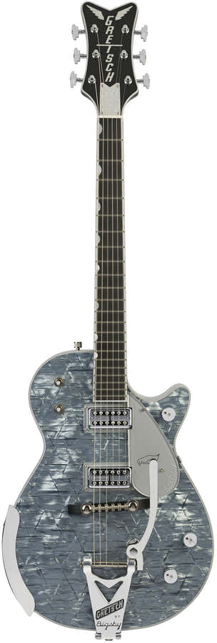 G6134T-58 LTD Penguin String-Thru Bigsby Ebo Light Blue Pearl