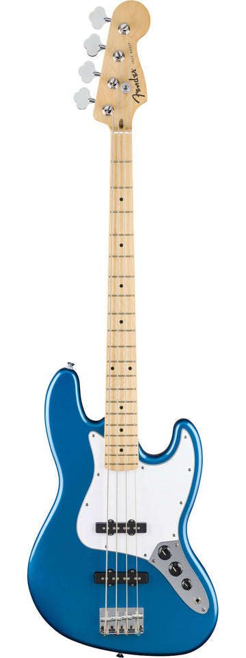 Standard Jazz Bass MN White Pickguard Aqua Marine Metallic