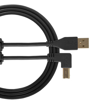 U 95005 BL - Câble USB 2.0 A-B Noir Coudé 2m